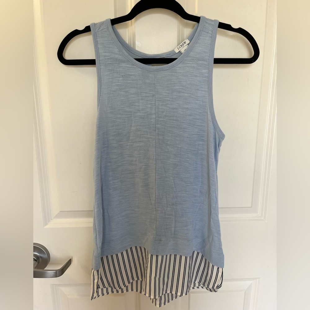 J Crew light blue tank XS